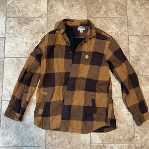 Carhartt Fleece Lined Flannel size Large